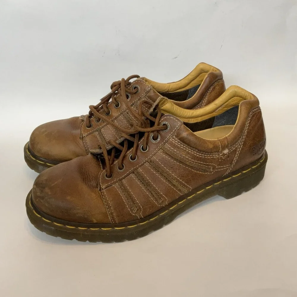 Doc Dr. Martens Men's Sz 11 Keith Brown Leather Oxford Chunky‎ Shoe Y2K Lug Sole
